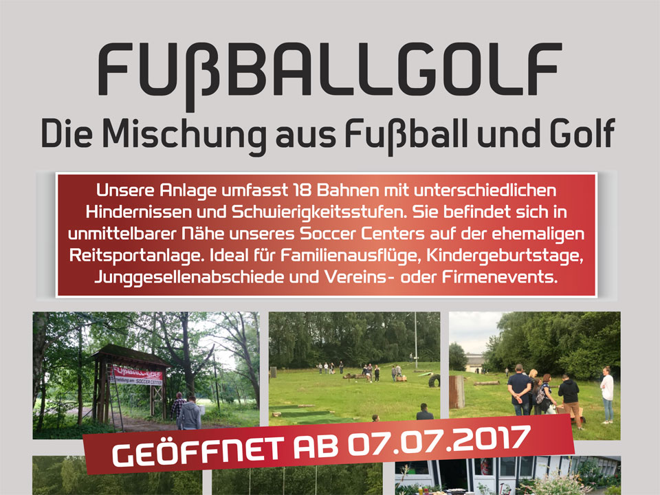 Soccer-Center Fußballgolf-Flyer